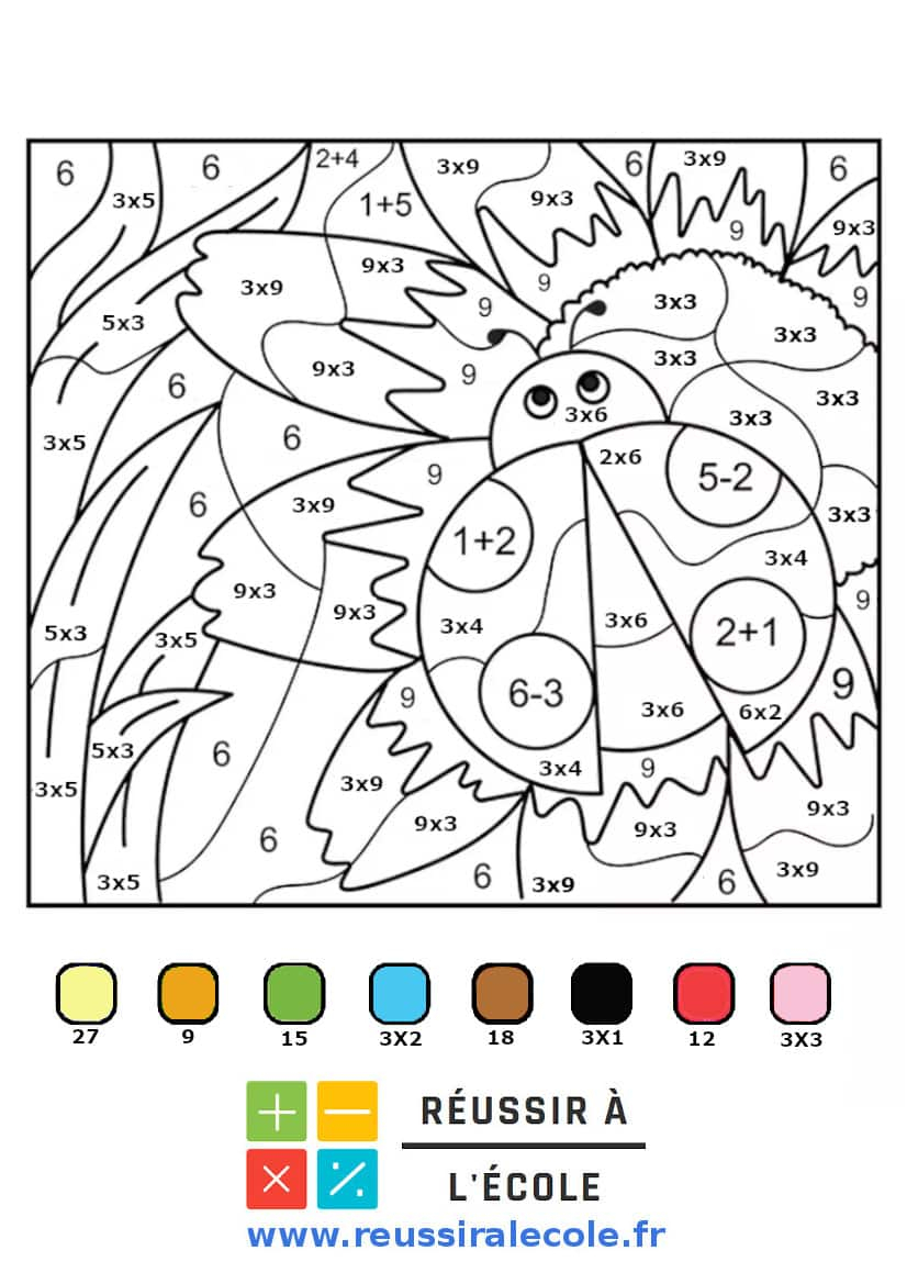 Coloriages Magiques Multiplication | 16 Dessins Gratuits concernant Coloriage A Table,