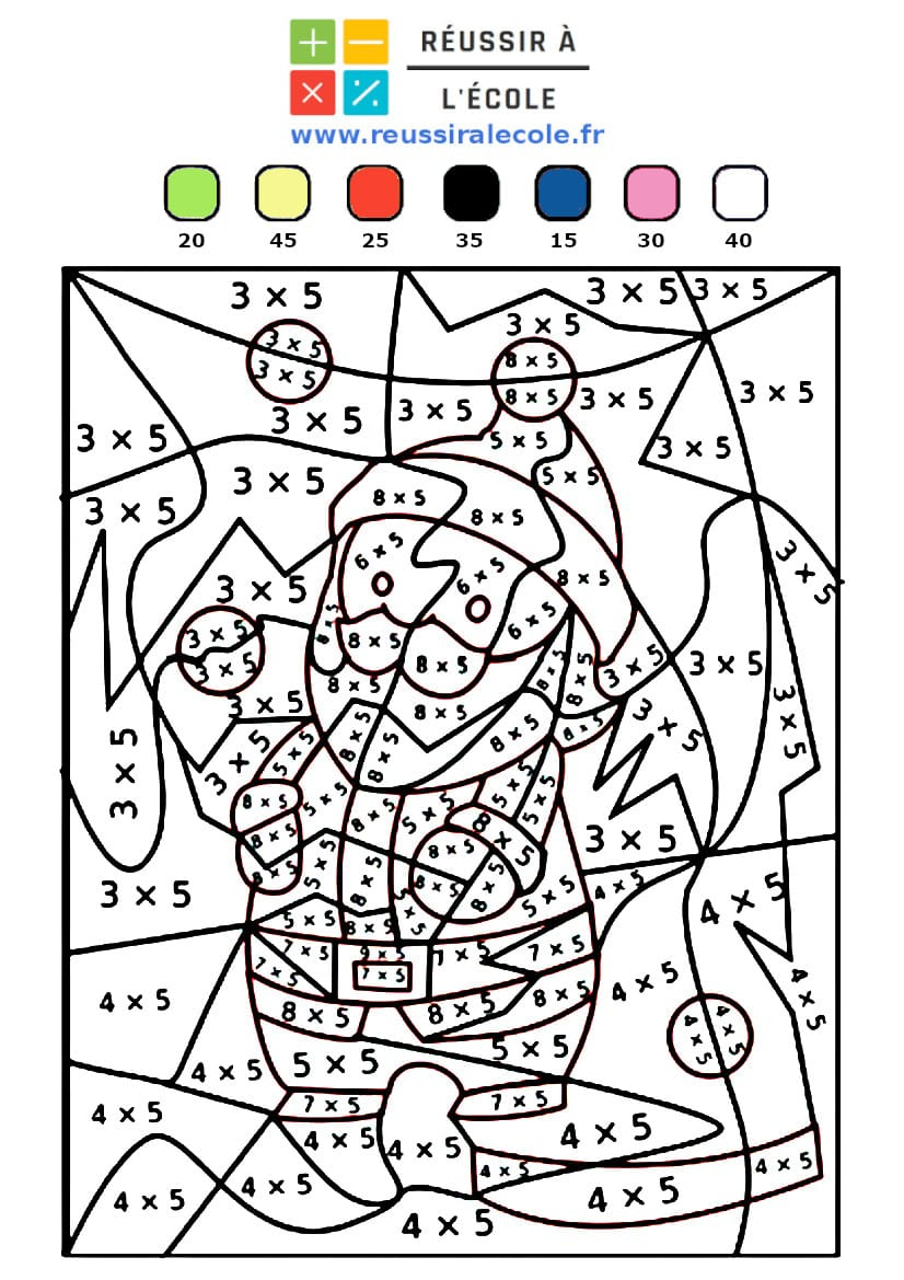 Coloriages Magiques Multiplication | 16 Dessins Gratuits destiné Coloriage De 5 Ans,