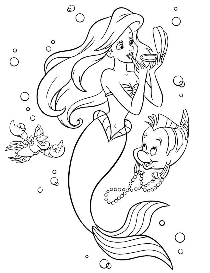 Coloriages Petite Sirène | Coloriage Princesse, Dessins De concernant Coloriage Sirène