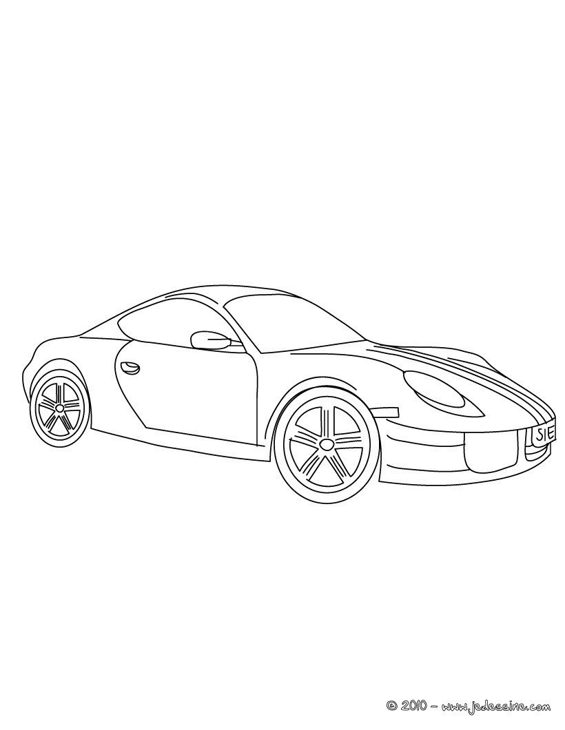 Coloriages Porsche Cayman - Fr.hellokids intérieur Coloriage Porsche 911