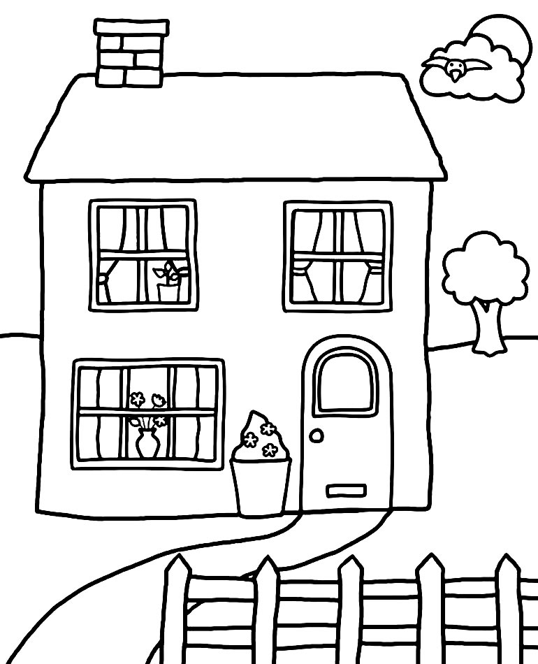 Coloriages Pour Enfants: +100 Images - Maison Bonte avec Coloriage Dessin Maison