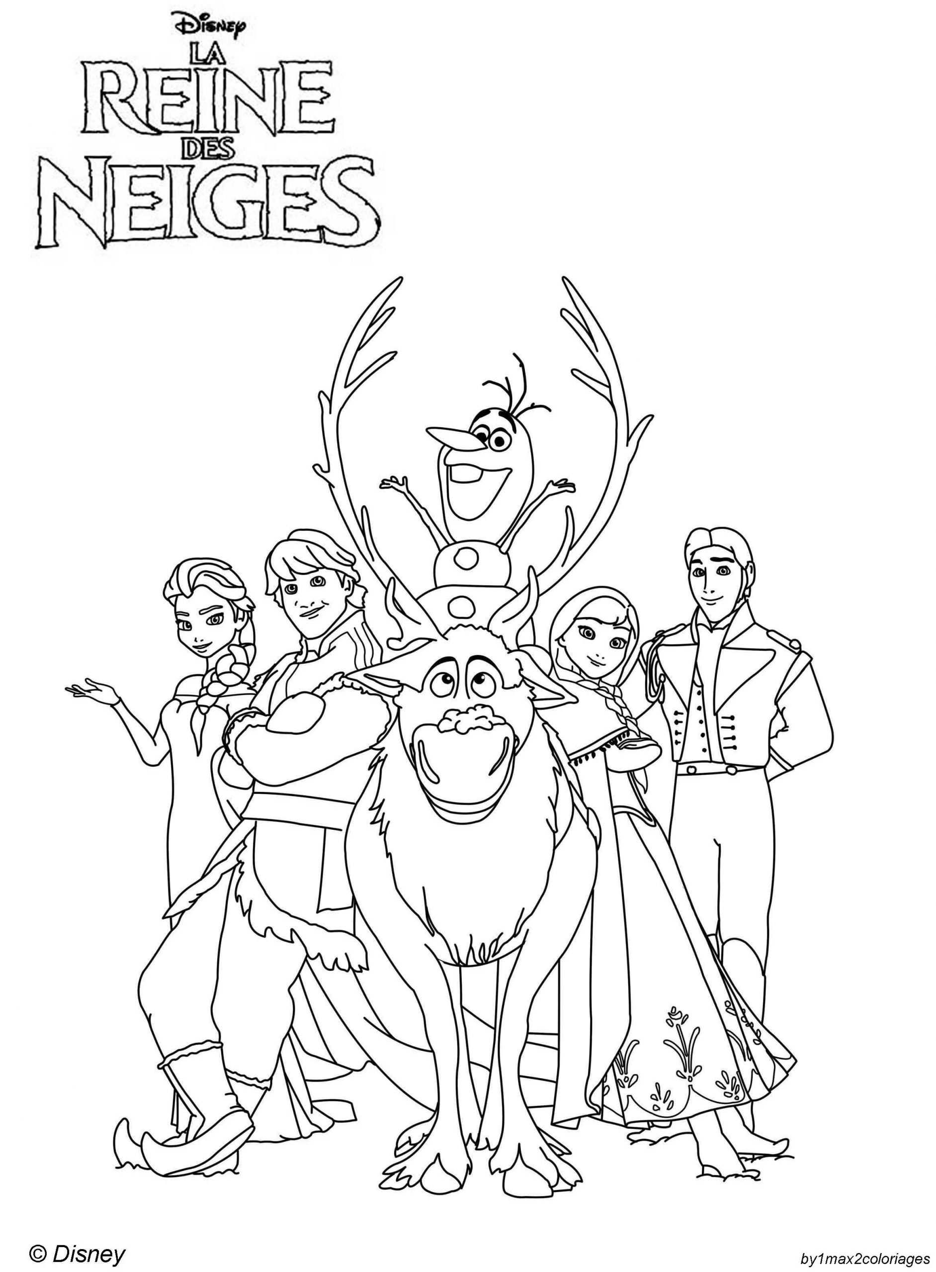 Coloriages Reine Des Neiges - Page 2 encequiconcerne Dessin Coloriage Frozen 2