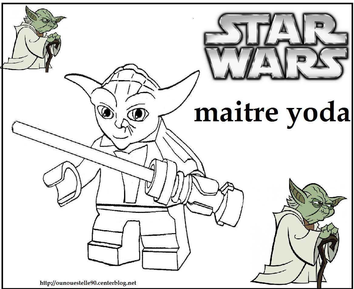 Coloriages Star Wars pour Coloriage Yoda