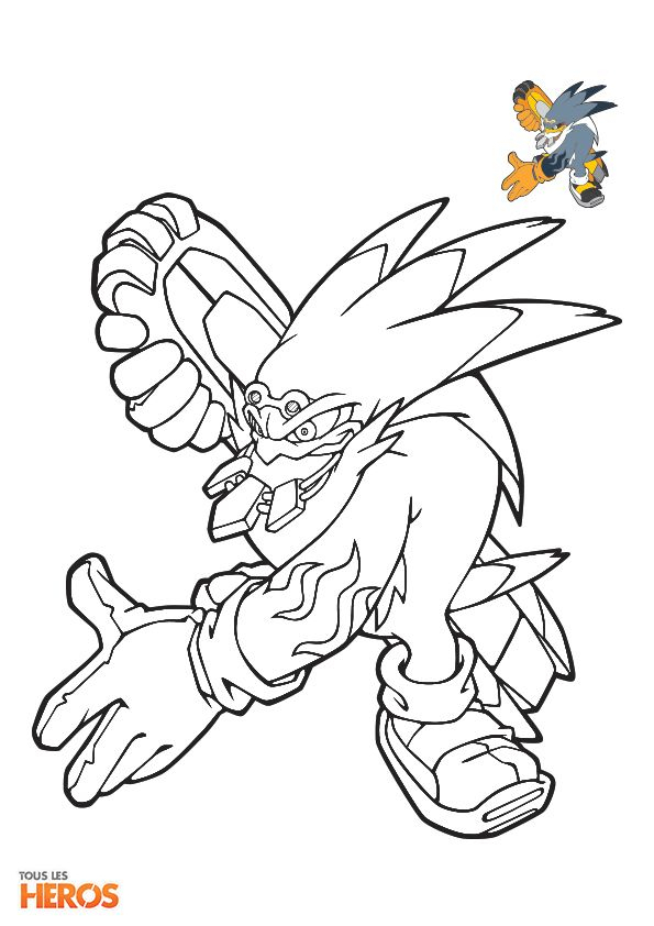 Coloriages Storm, Le Personnage Puissant De Sonic tout Coloriage Zak Storm Dessin