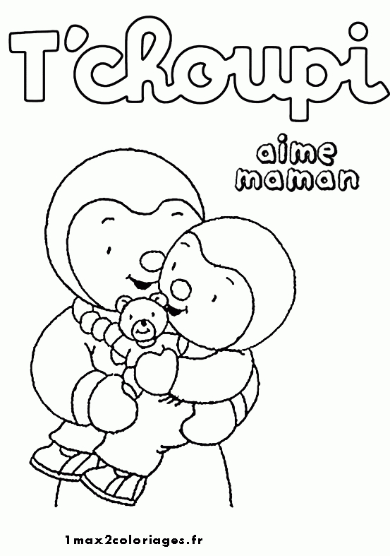 Coloriages T&amp;#039;Choupi Et Doudou - T&amp;#039;Choupi Aime Maman destiné Coloriage T&amp;amp;#039;Choupi