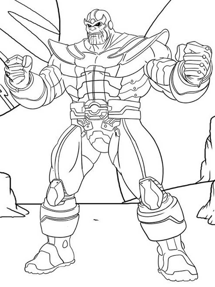 Coloriages Thanos Gratuits À Imprimer Pour Les Enfants encequiconcerne Coloriage Tobot W