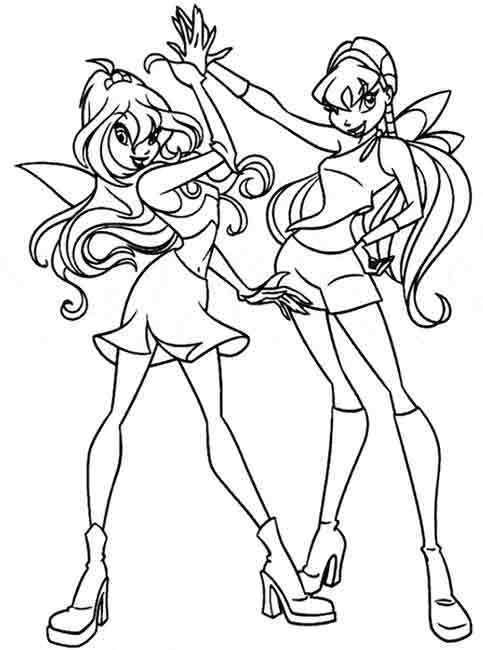 Coloriages Winx - Page 5 serapportantà Dessin Winx