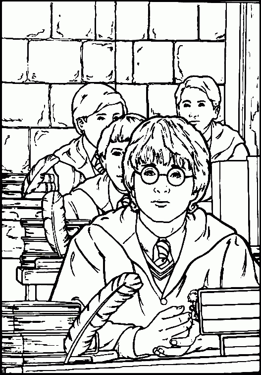 Colorier Les Dessins De Harry Potter avec Coloriage Dessin Harry Potter