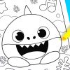Coloring Baby Shark By Crayola Color And Sticker Coloring à Coloriage Baby Shark,