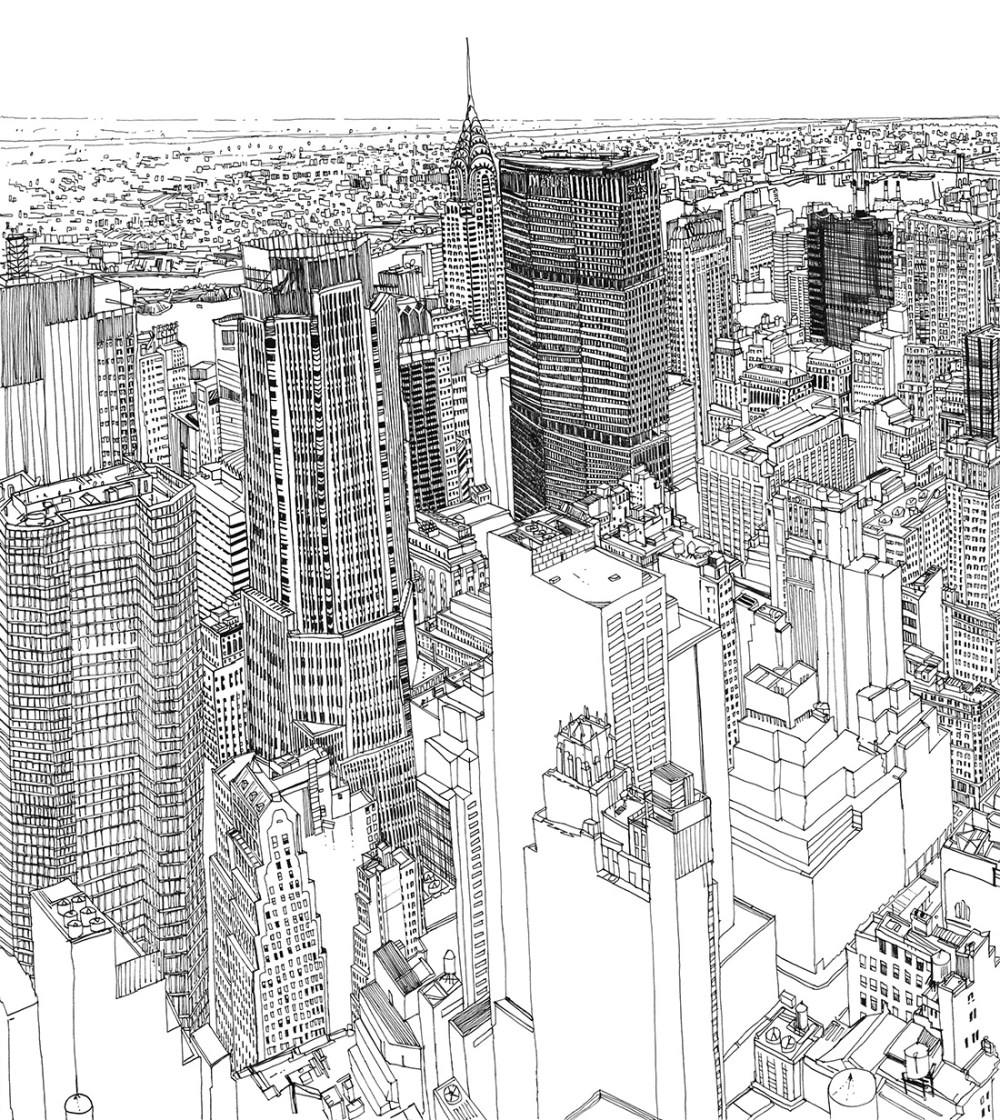 Colossus : Il Dessine New-York Avec Une Précision Incroyable encequiconcerne Coloriage Dessin New York Facile