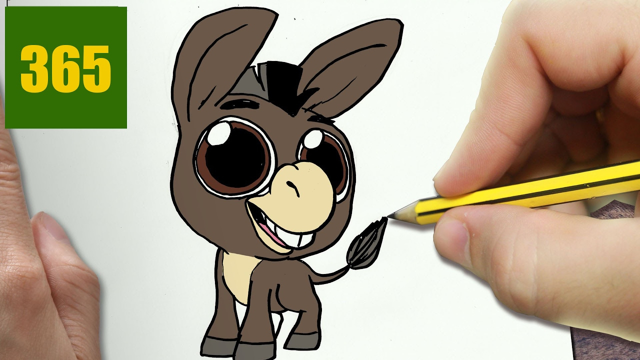 Comment Dessiner Âne Kawaii Étape Par Étape - Dessins intérieur A Dessin Facile