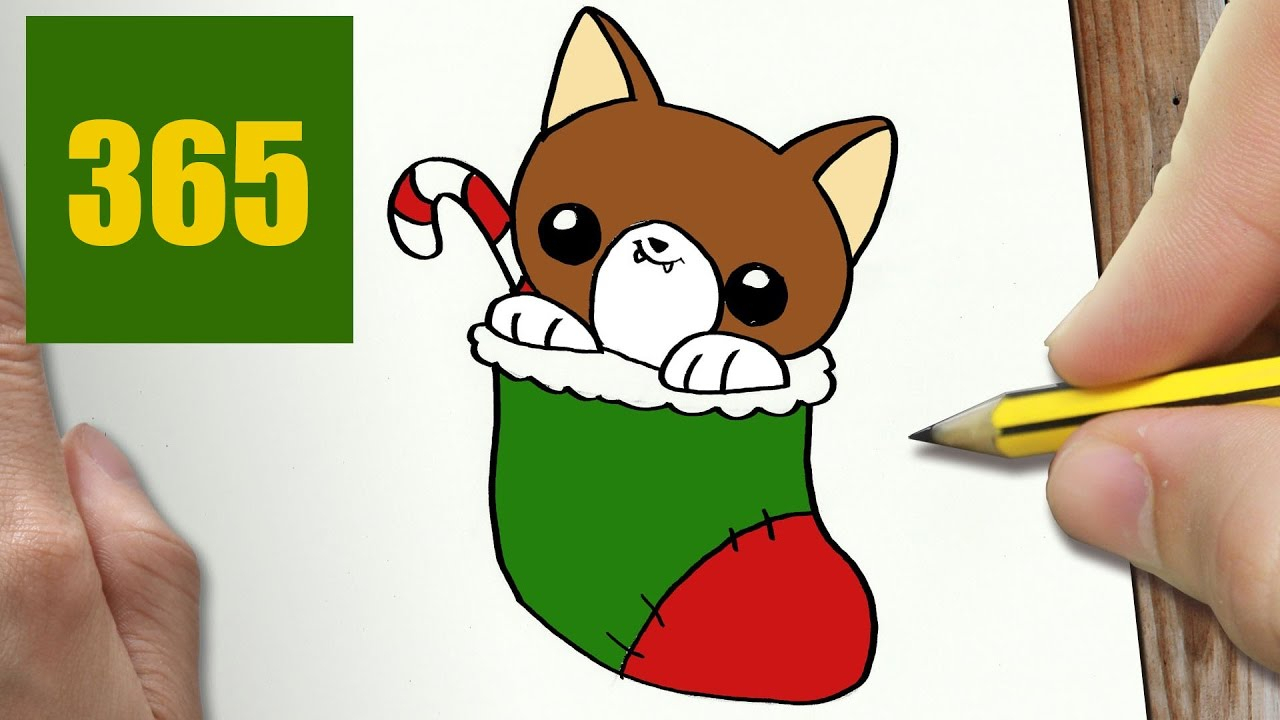 Comment Dessiner Chaton De Noël Kawaii Étape Par Étape tout Dessin Facile,