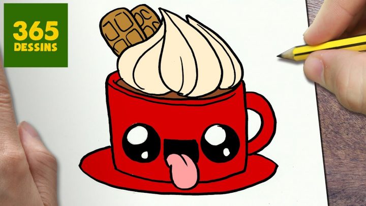 Comment Dessiner Chocolat Chaud Kawaii Étape Par Étape serapportantà À Dessiner Facile,