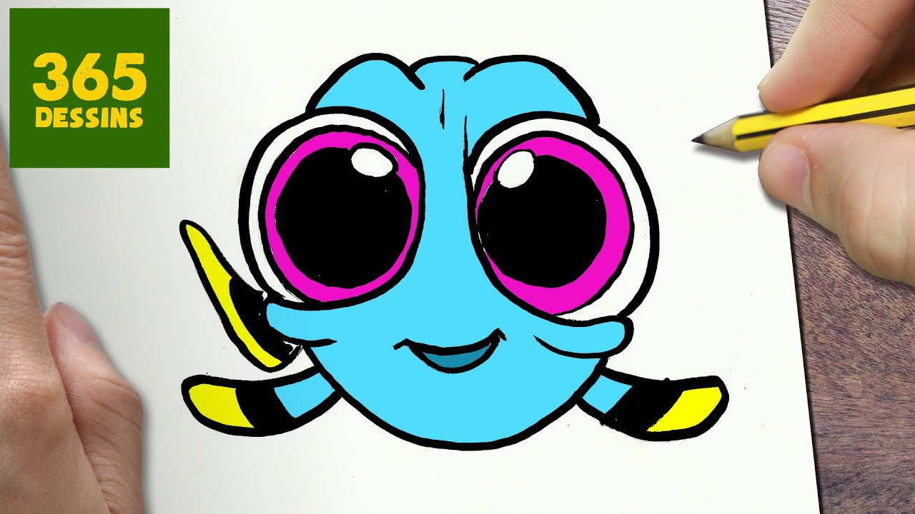 Comment Dessiner Dory Bébé Kawaii Étape Par Étape concernant À Dessiner,