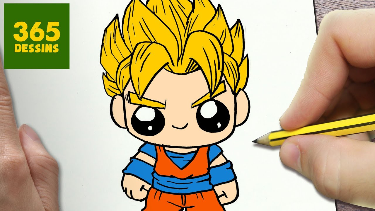 Comment Dessiner Goku Kawaii Étape Par Étape - Dessins avec 5 Dessin Facile A Faire