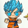 Comment Dessiner Goku Ssj Dieu Bleu Kawaii Étape Par Étape tout Dessin Tanjiro Facile,