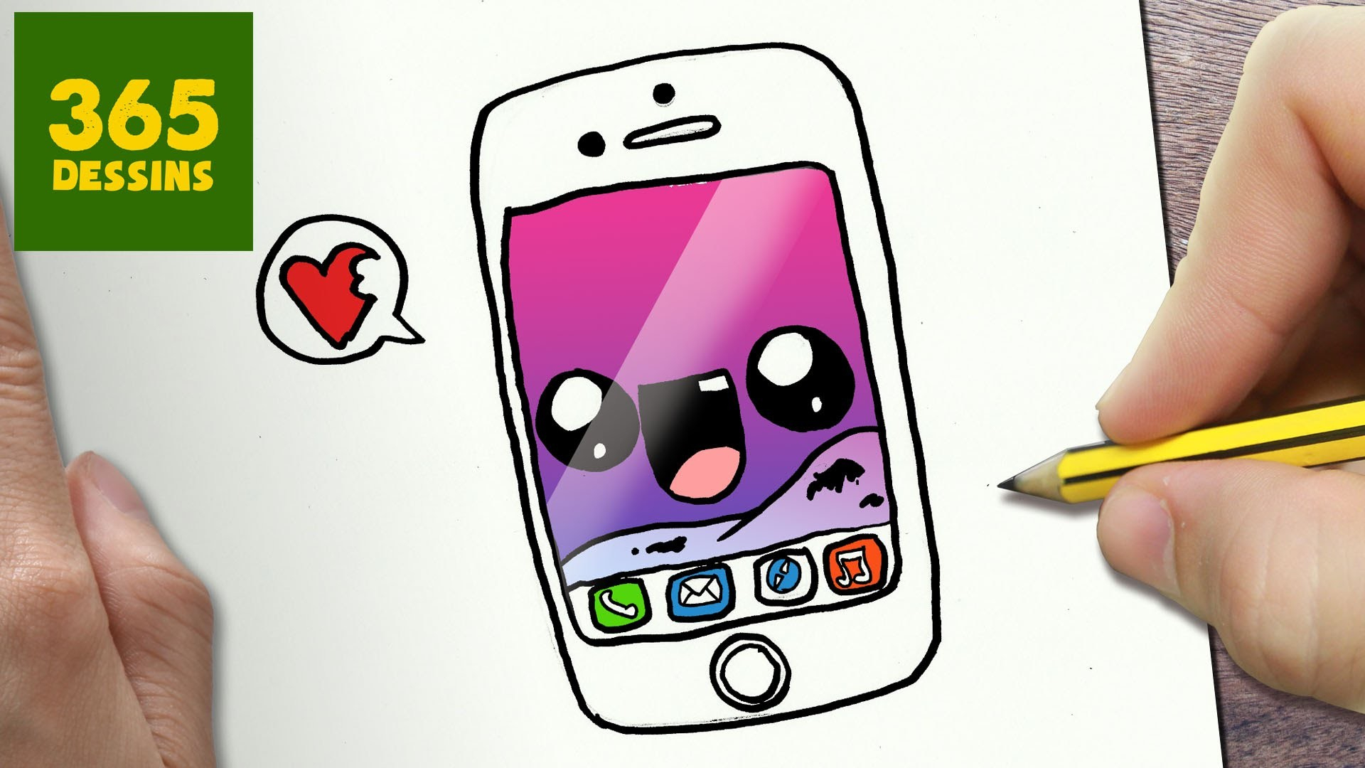 Comment Dessiner Iphone 7 Kawaii Étape Par Étape - Dessins dedans Coloriage Iphone,