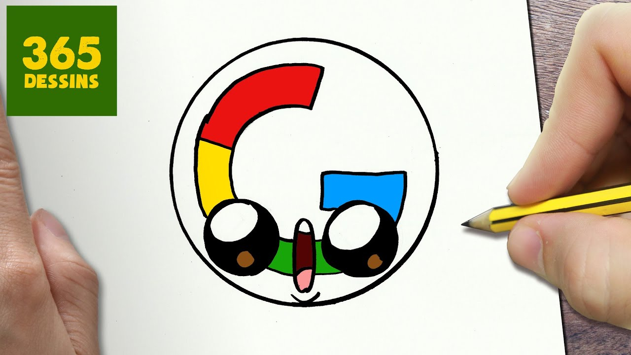 Comment Dessiner Logo Google Kawaii Étape Par Étape intérieur Dessin Kawaii,