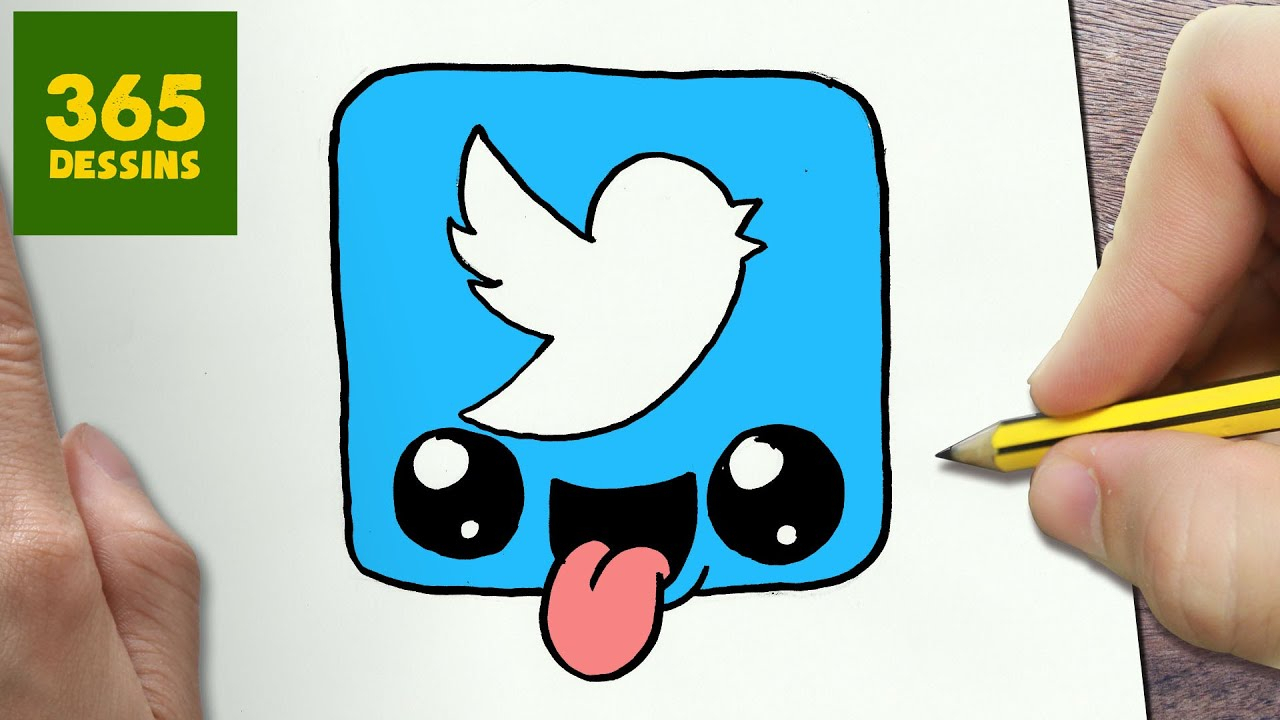 Comment Dessiner Logo Twitter Kawaii Étape Par Étape encequiconcerne Dessin Youtubeur,