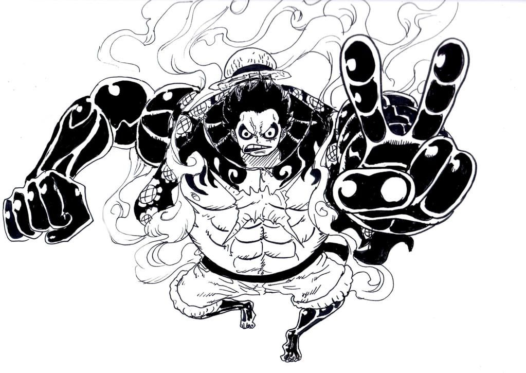 Comment Dessiner Luffy Gear 4 encequiconcerne Luffy Gear 2 Dessin