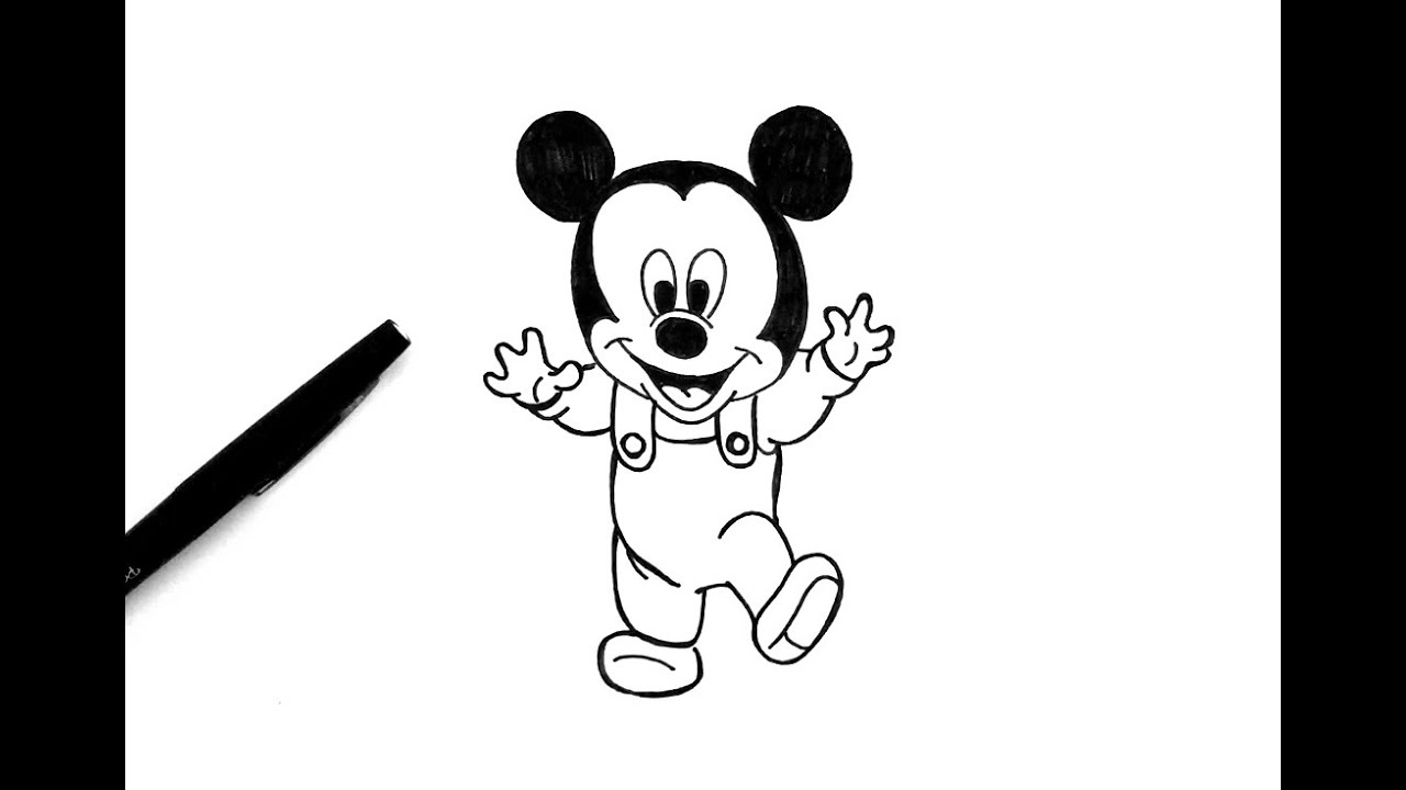 Comment Dessiner Mickey - Les Dessins Et Coloriage concernant M Dessin Facile