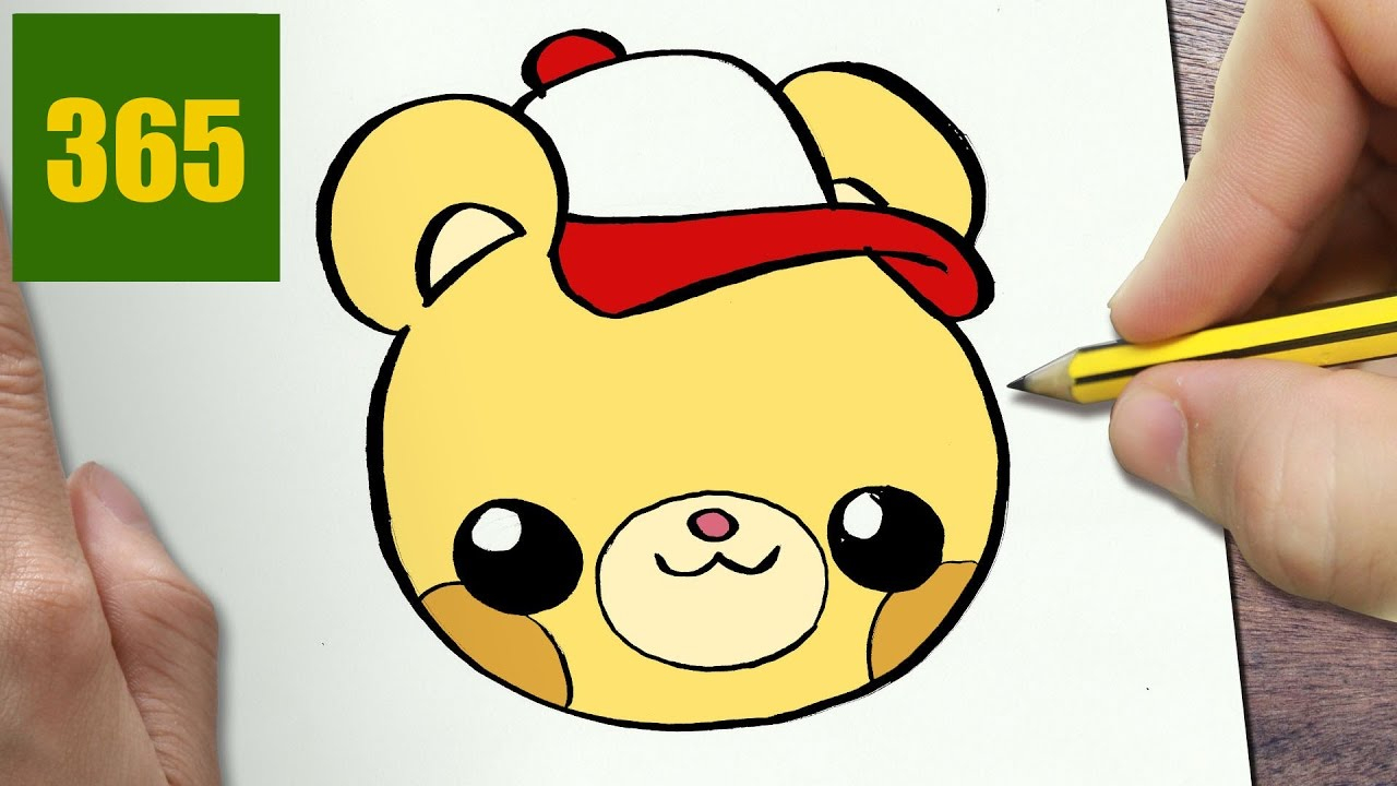 Comment Dessiner Ours Logo Kawaii Étape Par Étape serapportantà Dessins