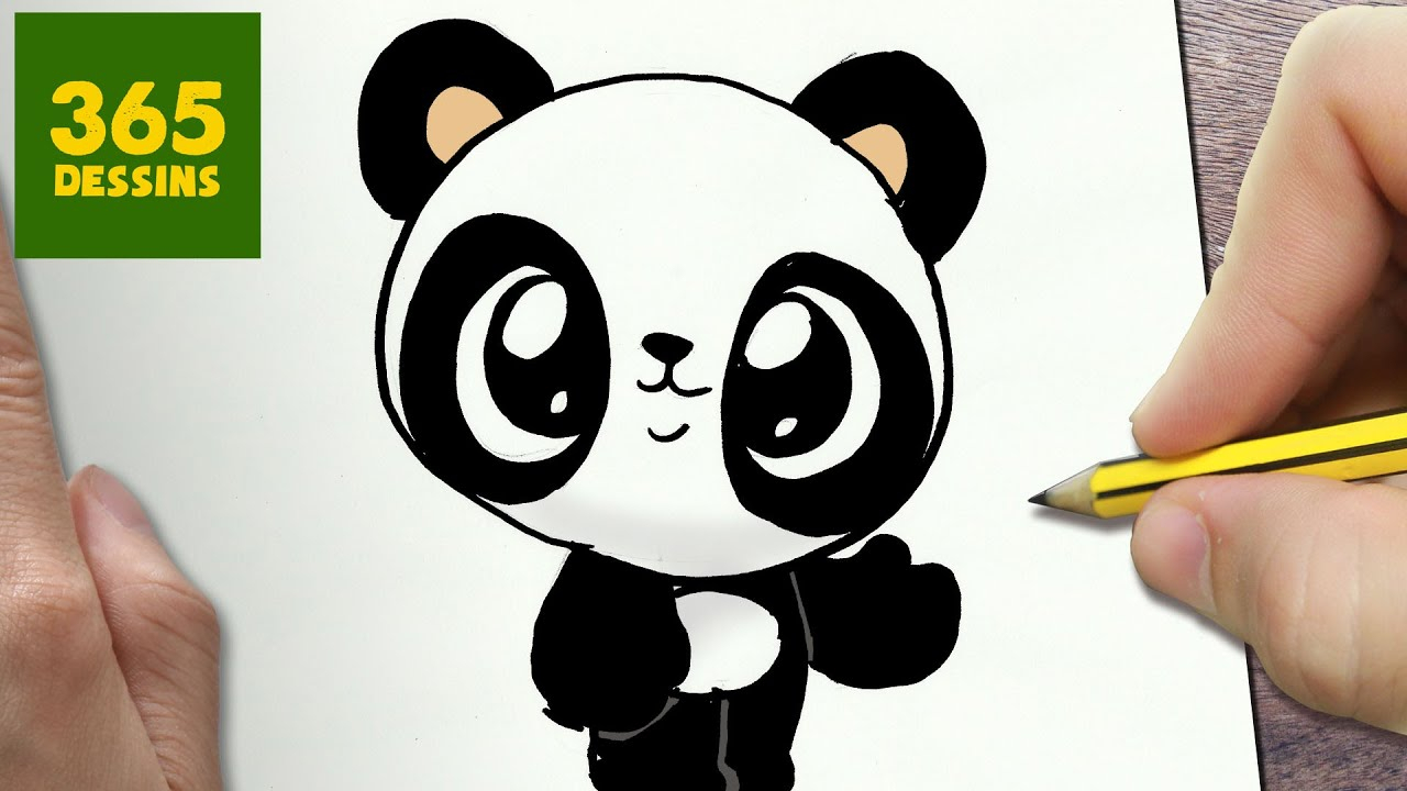 Comment Dessiner Panda Kawaii Étape Par Étape - Dessins encequiconcerne Dessin Facile,