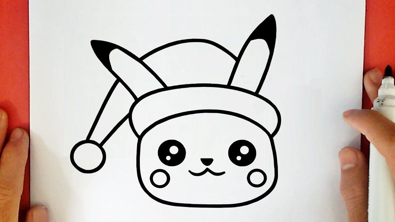 Comment Dessiner Pikachu Kawaii De Noël | Comment Dessiner pour À Dessiner Pikachu,