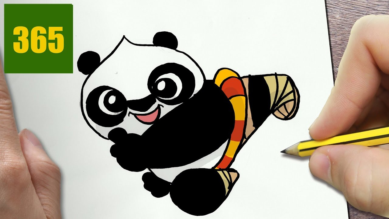 Comment Dessiner Po Kunfu Panda Kawaii Étape Par Étape tout Dessin Kawai