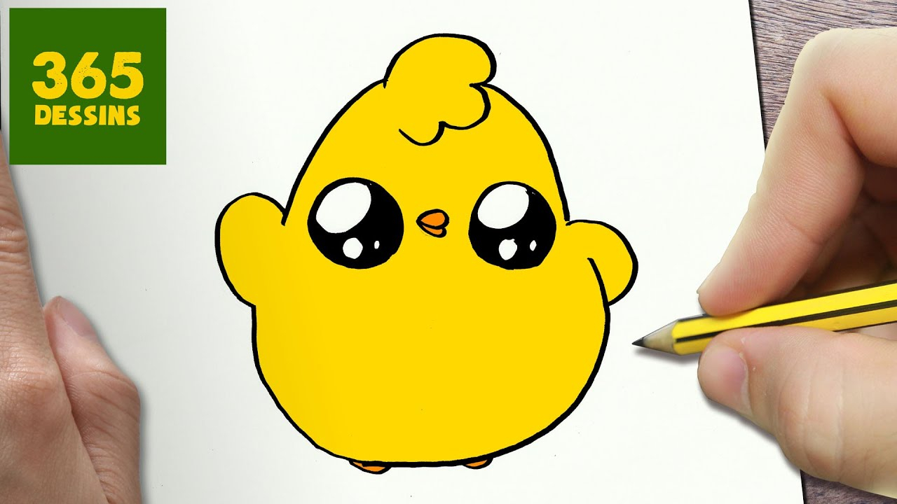 Comment Dessiner Poussin Kawaii Étape Par Étape - Dessins avec Dessiner,