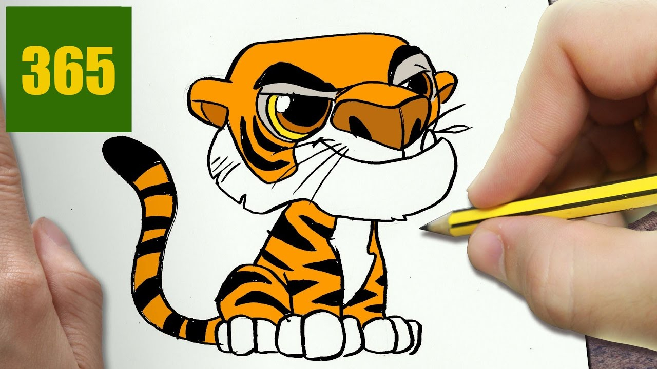 Comment Dessiner Shere Khan Kawaii Étape Par Étape à A Dessin Facile