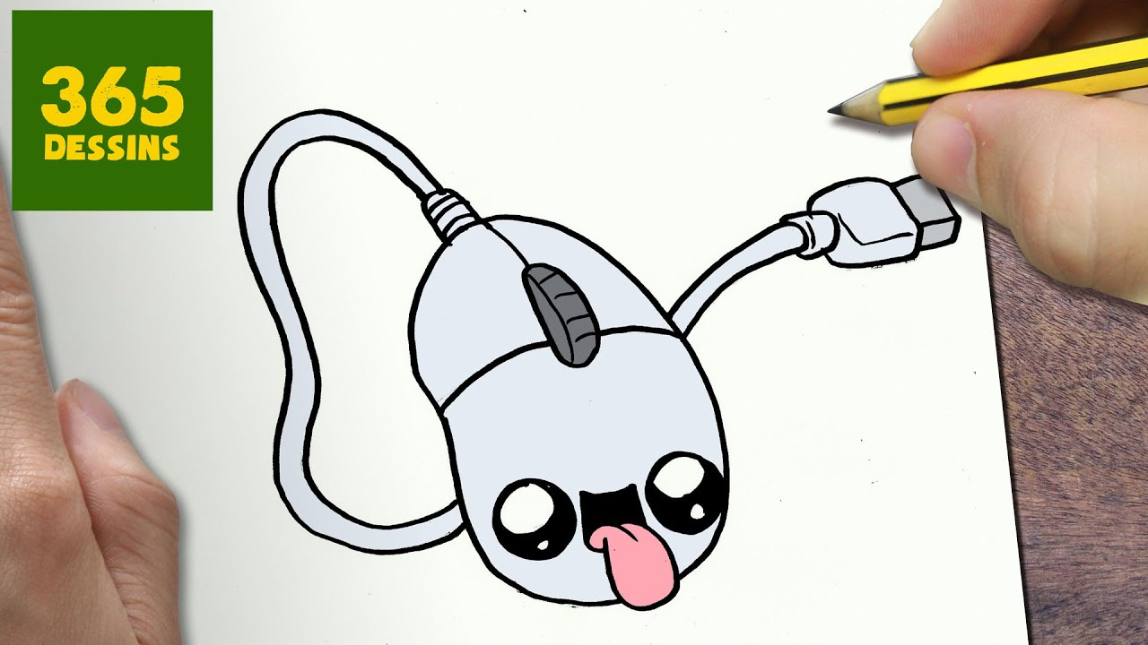 Comment Dessiner Souris Informatique Kawaii Étape Par dedans 5 Dessin Facile A Faire