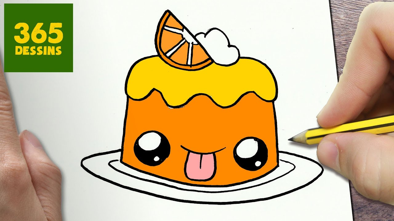 Comment Dessiner Tarte Kawaii Étape Par Étape - Dessins pour Dessin Kawaii Facile,