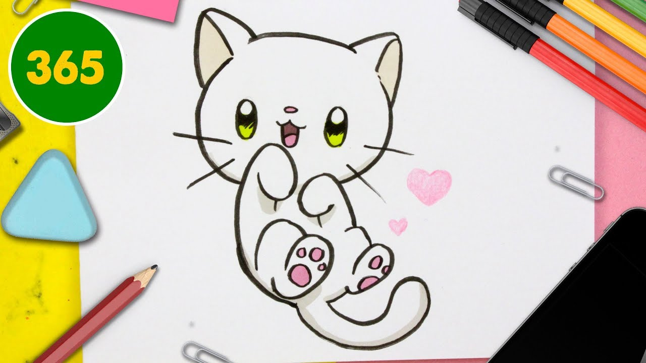 Comment Dessiner Un Chat Kawaii 🔥 Apprendre À Dessiner 🔥 encequiconcerne Dessin Kawaii Chat,