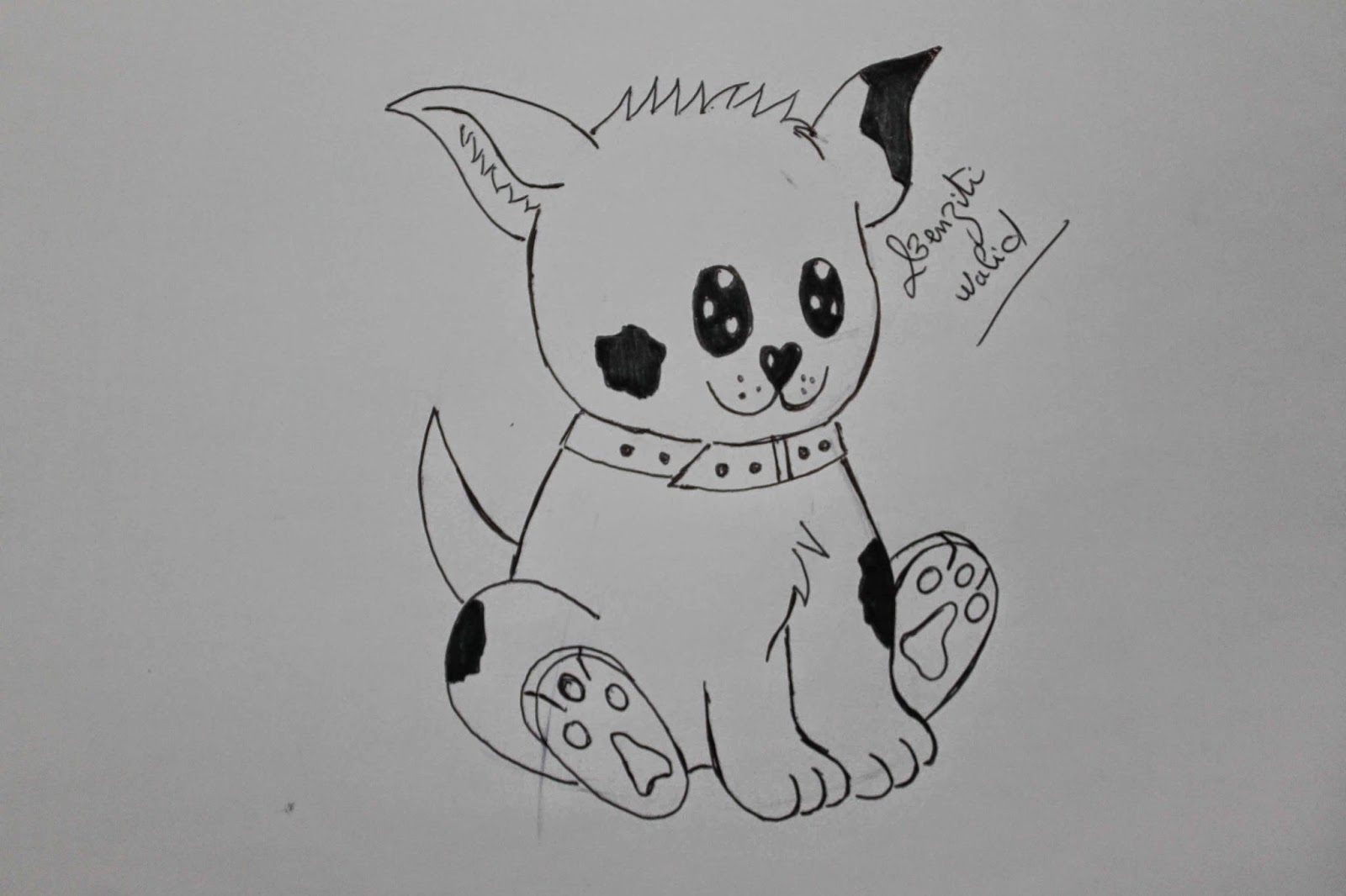 Comment Dessiner Un Chien Mignon Facile | Mes Dessins pour À Dessiner,