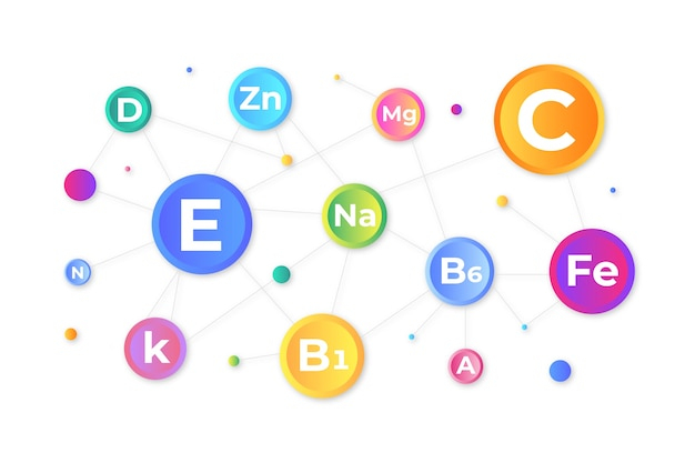Complexe De Vitamines Et Minéraux Essentiels | Vecteur serapportantà Vitamine D Dessin