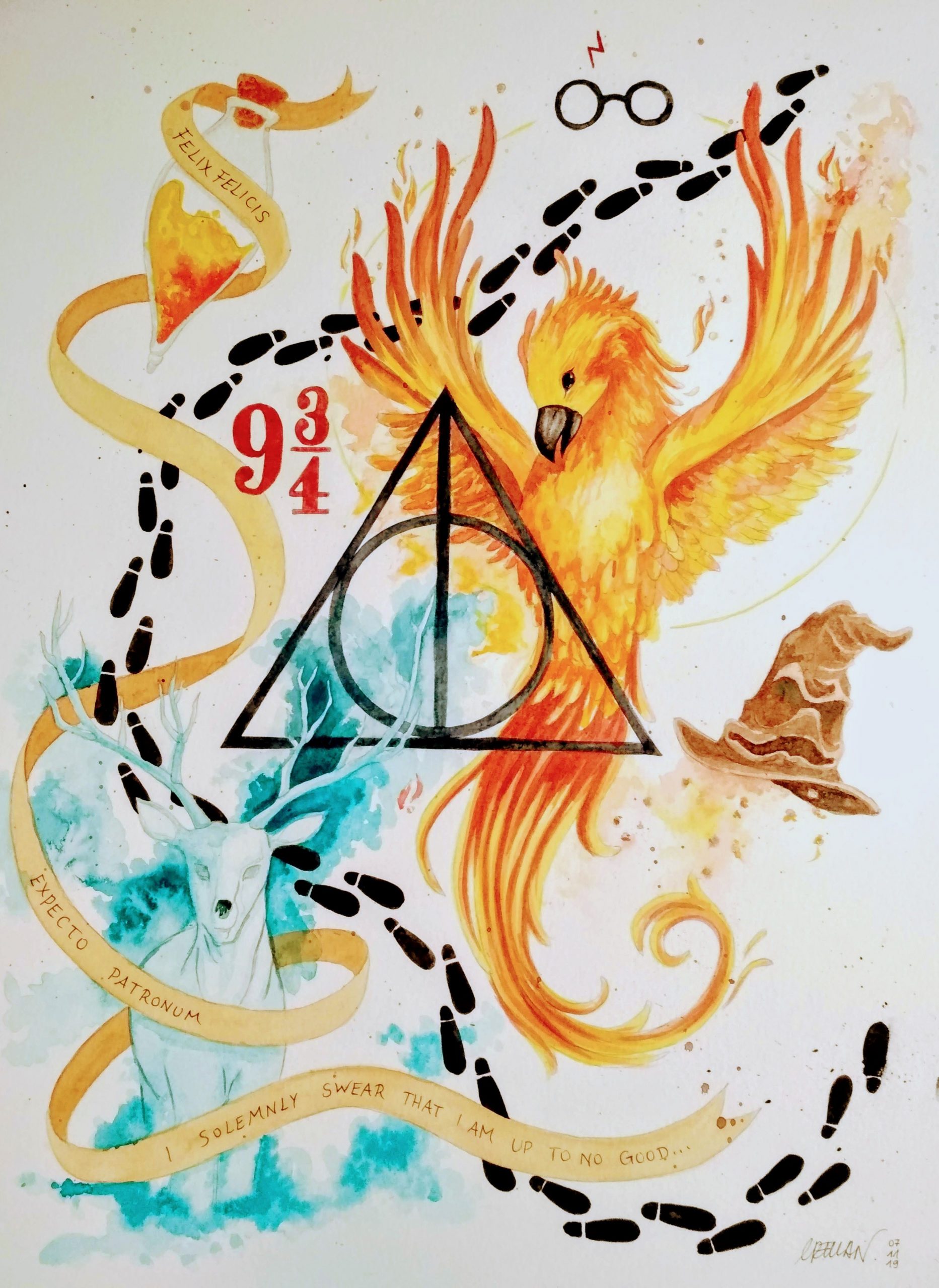 Composition Sur L'Univers D'Harry Potter - By serapportantà Dessin Univers