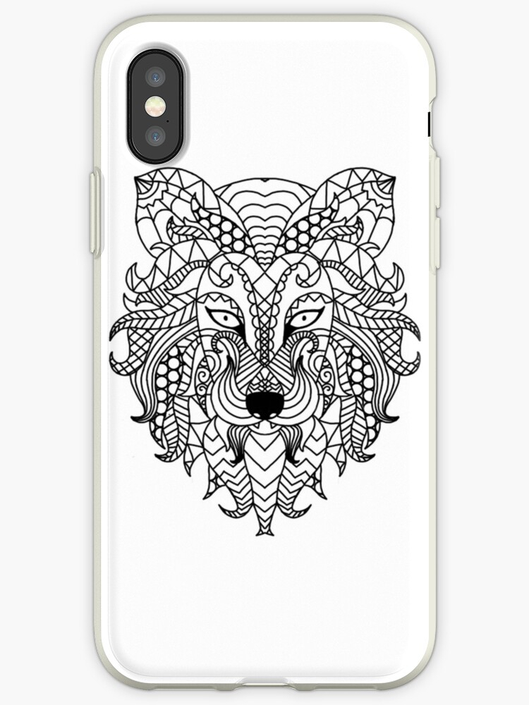 Coque Iphone « Lion Inspiré De Livre De Coloriage Adulte encequiconcerne Coloriage Téléphone,