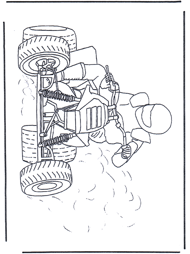 Coureur De Quad - Coloriages Assortis destiné Quad Coloriage A Imprimer