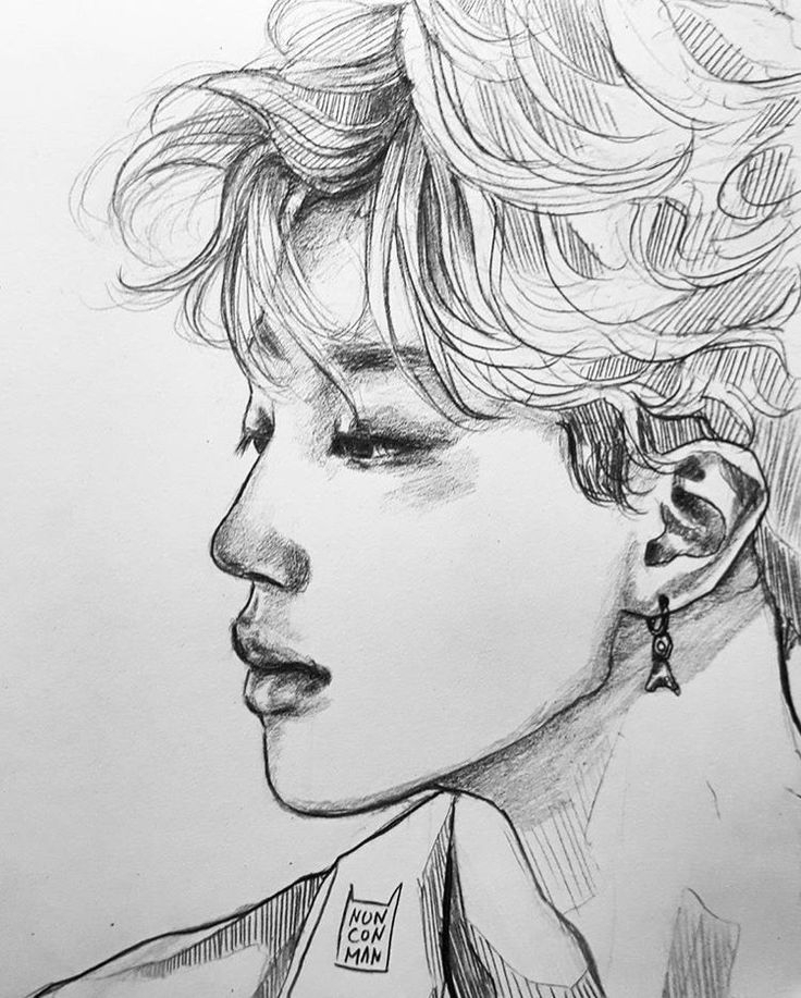 Cr. @Nonconman On Instangram #Bts #Btsfanart #Jimin (Avec avec Bts Dessin V Facile,