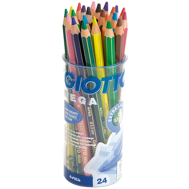 Crayons De Couleurs Giotto Mega X 24 - Coffret École encequiconcerne Coloriage Dégradé Crayons De Couleur