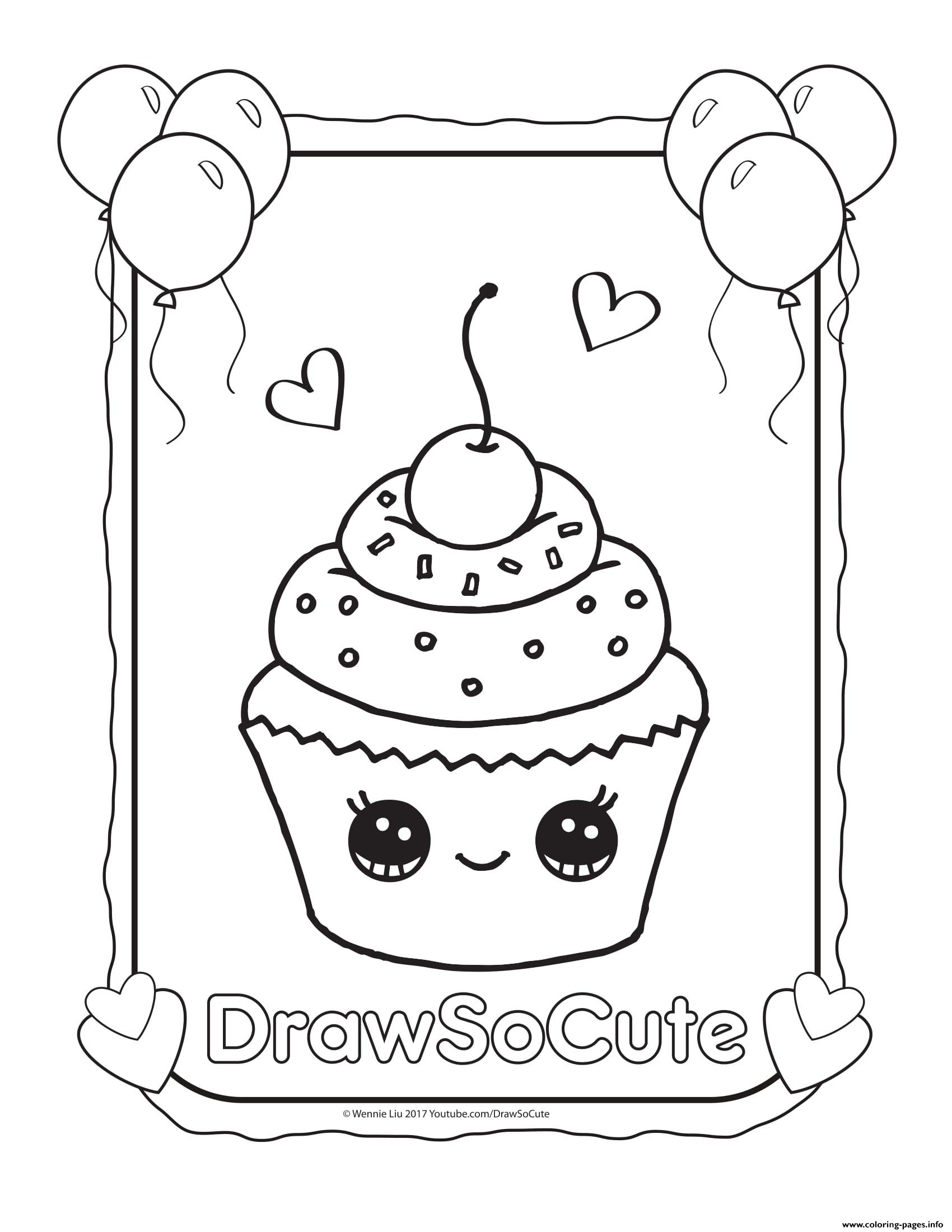 Cute Cupcake Drawing At Getdrawings | Free Download à Coloriage Kawaii,