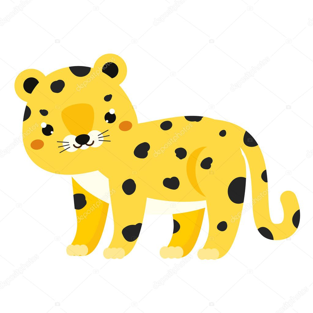 Cute Leopard Animal Africain Dessin Animé Kawaii tout Dessin Animé Africain,