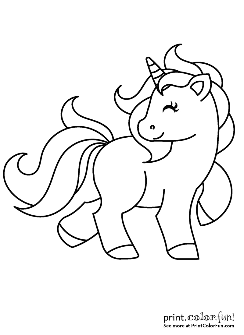 Cute My Little Unicorn: 5 Different Coloring Pages To intérieur Coloriage Unicorn