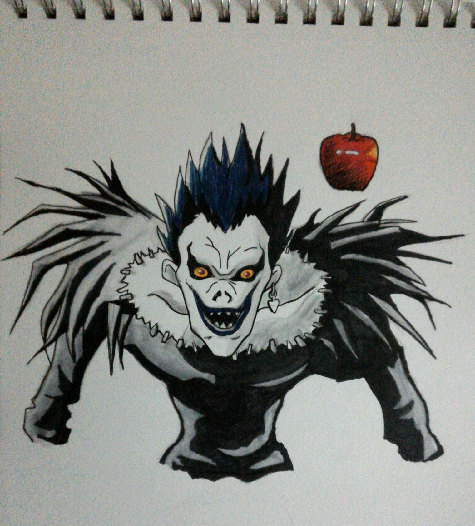 Death Note Ryuk And Light Drawing - Pixfree avec L Dessin Death Note