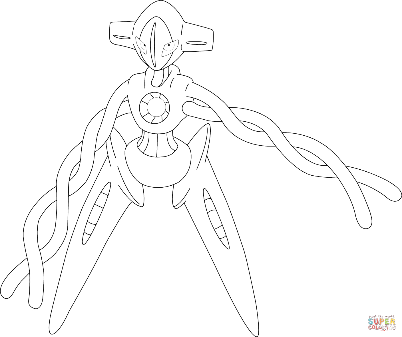 Deoxys Pokemon Coloring Page | Free Printable Coloring Pages avec Coloriage Normal,