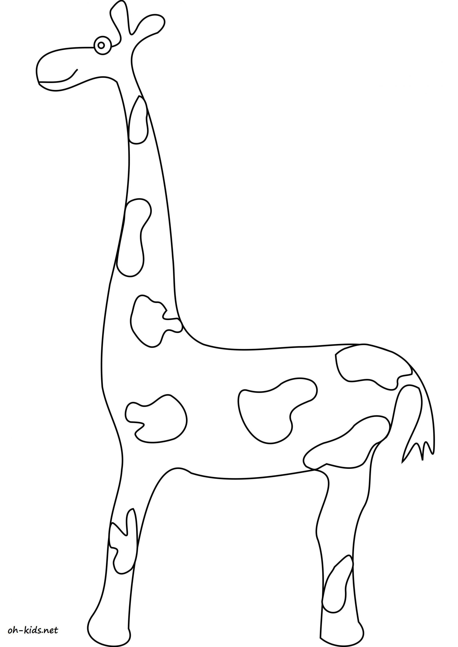 Dessin #1584 - Coloriage Girafe À Imprimer - Oh-Kids concernant Coloriage Dessin Girafe