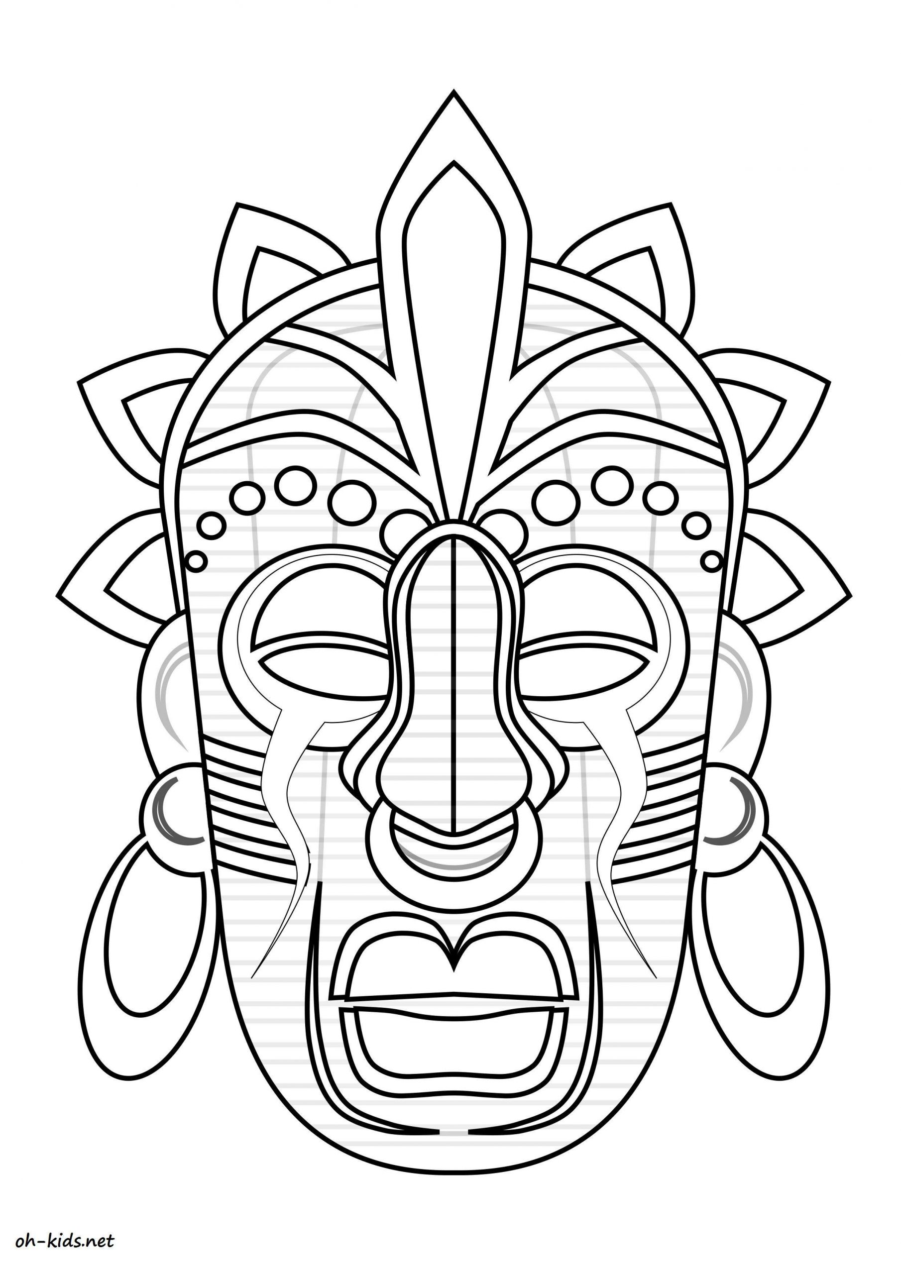 Dessin #695 - Coloriage Masque Afrique À Imprimer - Oh encequiconcerne Coloriage Dessin Et L Extraterrestre