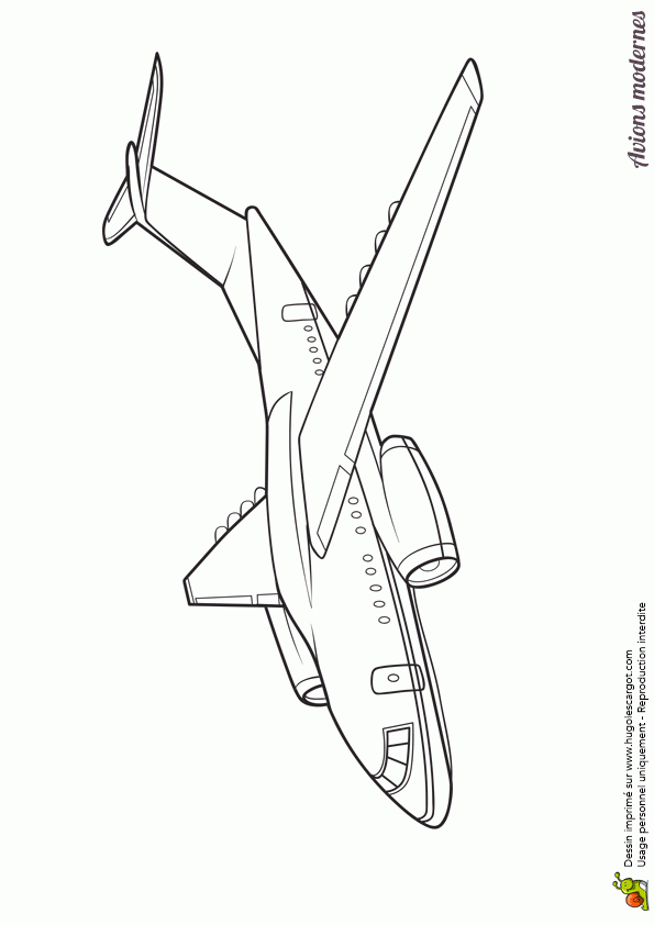 Dessin À Colorier D&amp;#039;Un Avion Moderne, Un Antonov destiné Coloriage Avion