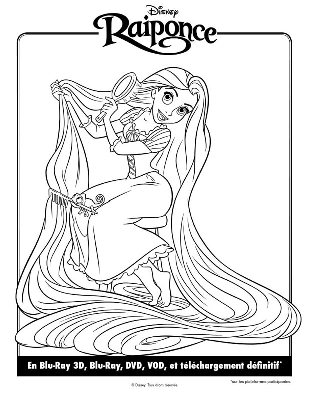 Dessin A Colorier Raiponce - Dessin Et Coloriage dedans Coloriage De Raiponce,